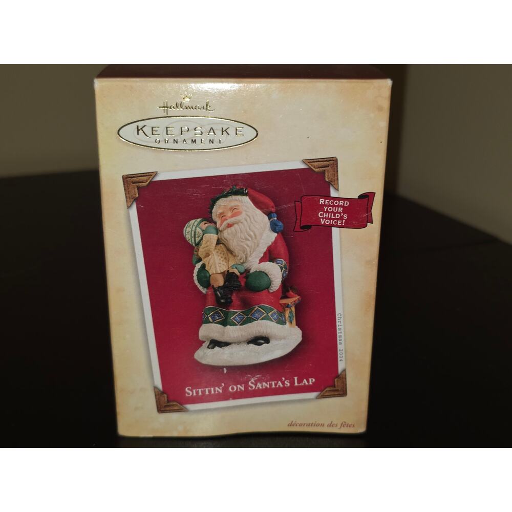 Hallmark Keepsake "Sittin' on Santa's‎ Lap" Ornament 2004 Christmas Tree NEW